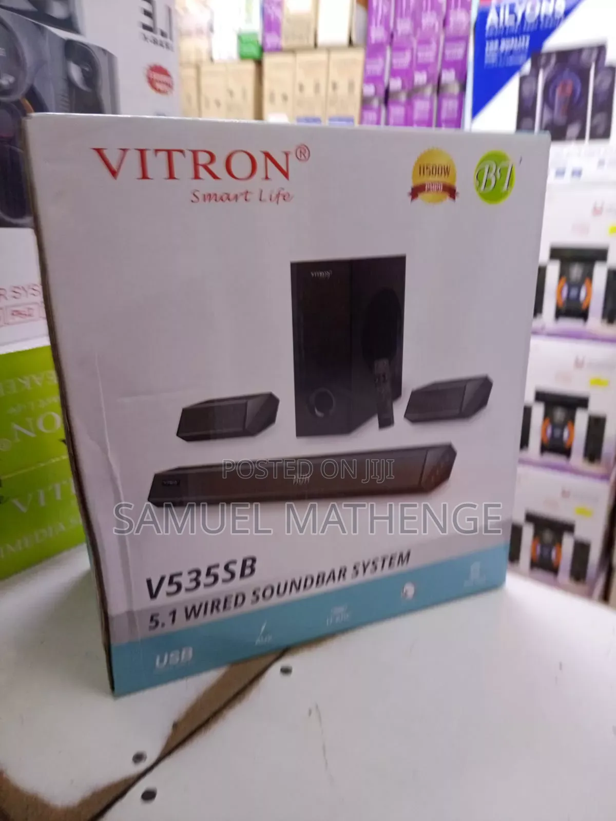 VITRON 5.1 Channel Home Theater Speaker System With Soundbar