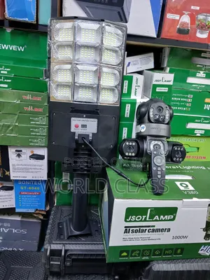 2-in-1 AI Solar Security Camera 1000W LED Street Light