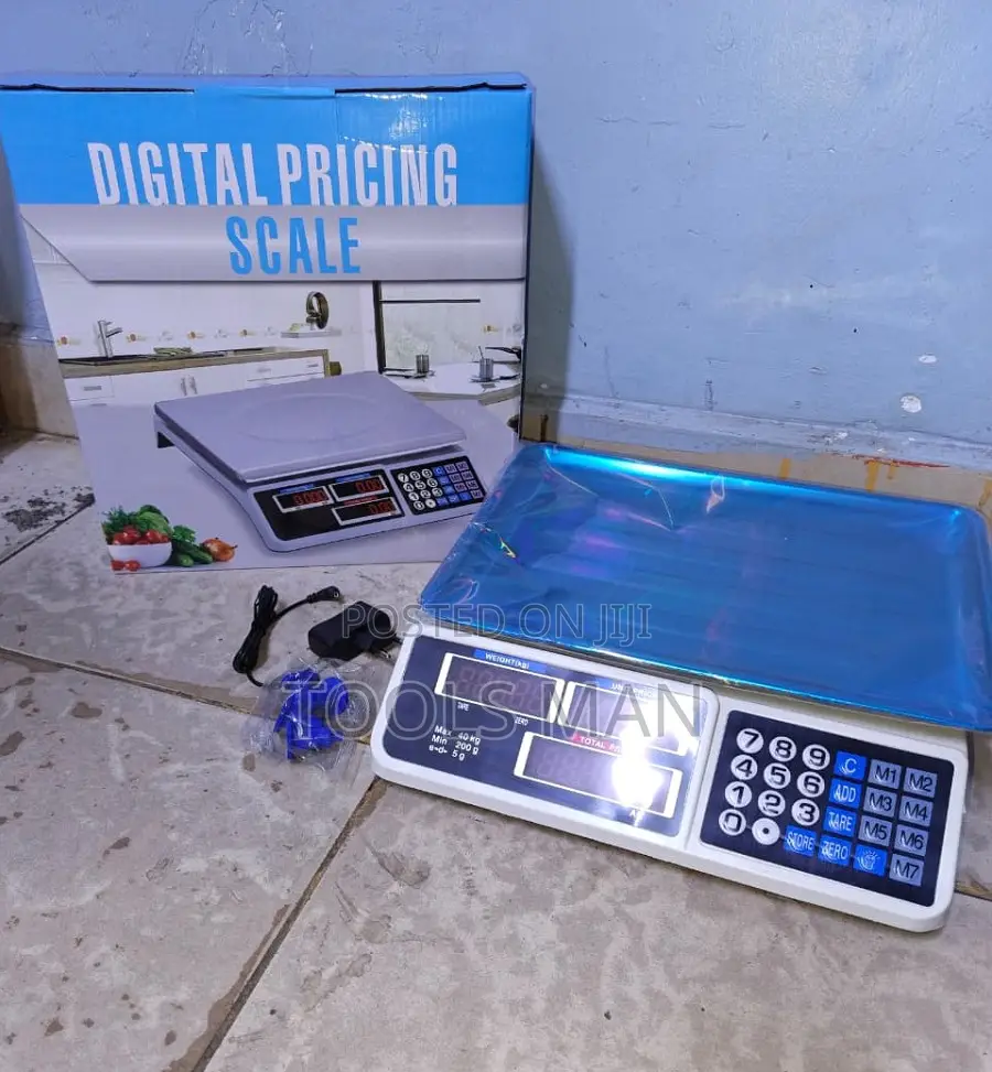 40KG ACS Digital Rechargeable Platform Weighing Scale Weight Min:200g