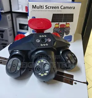 4Lens QUad Lens 8MP 4G Simcard Solar PTZ Camera With Siren