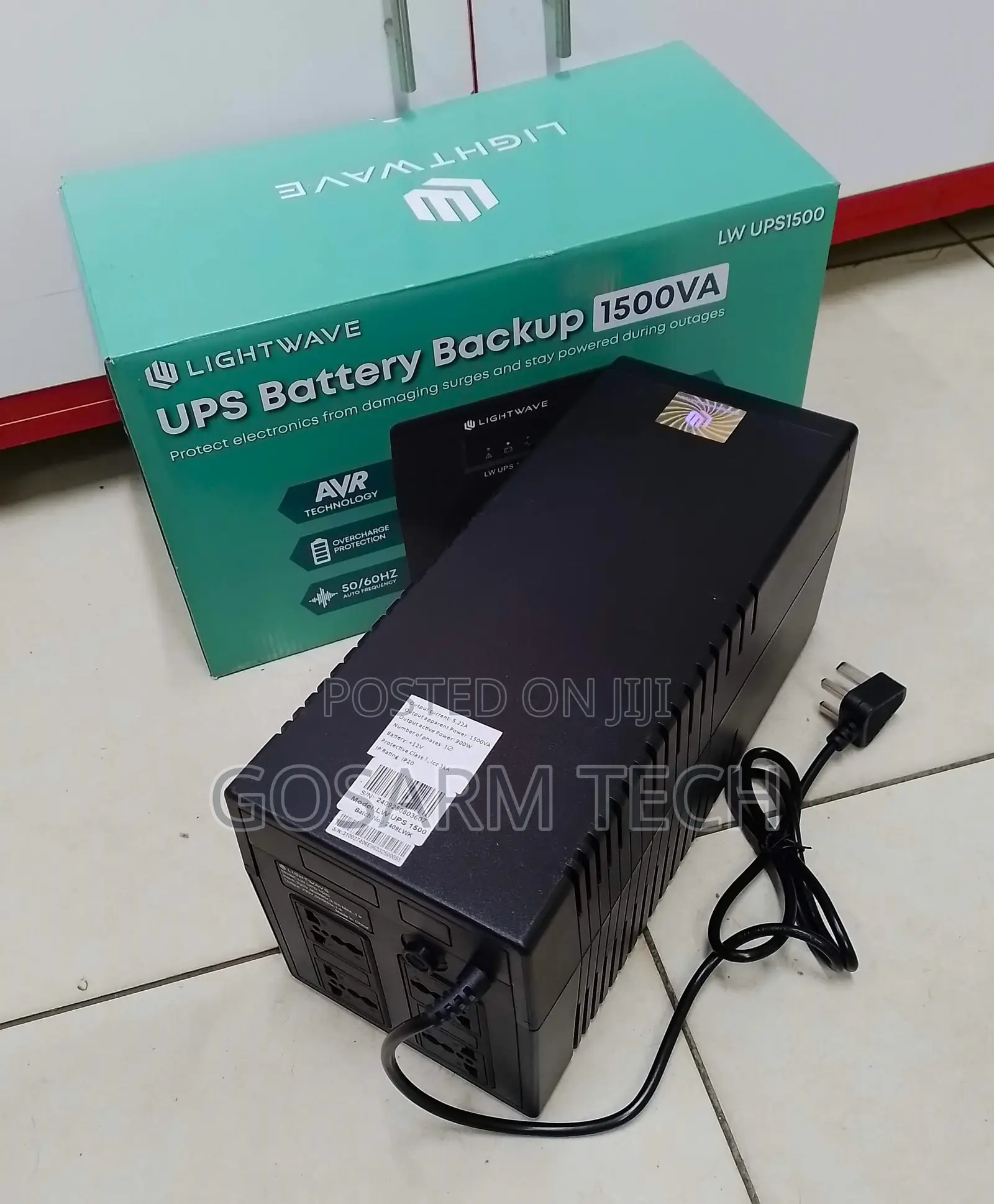 LightWave 1500VA UPS Line Interactive Uninterruptible Power Supply