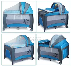 Baby Playpen/Cot/Bed With Infant Changing Station and Mosquito Net