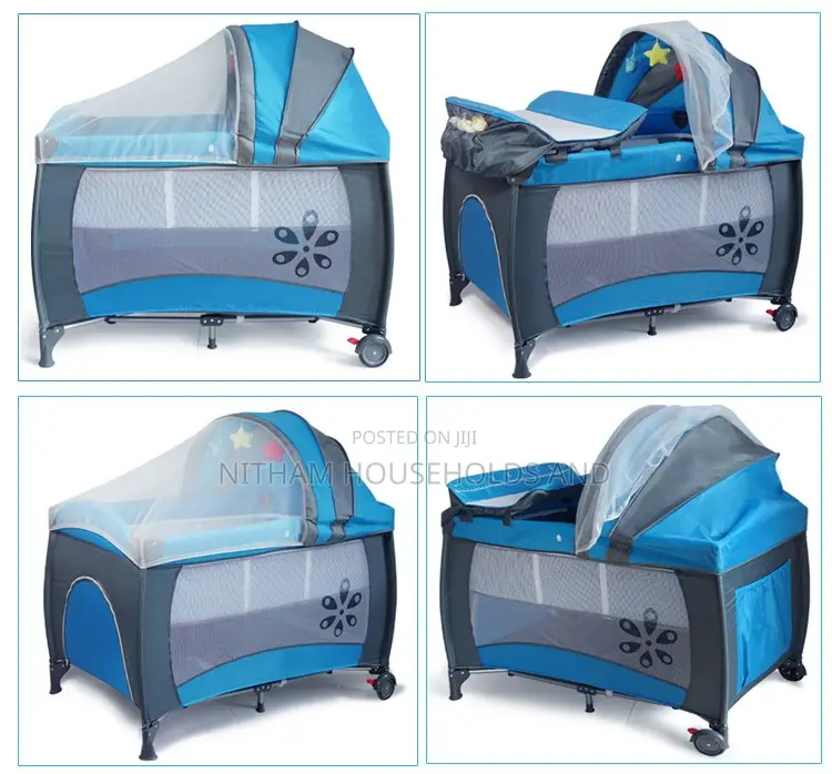 Baby Playpen/Cot/Bed With Infant Changing Station and Mosquito Net