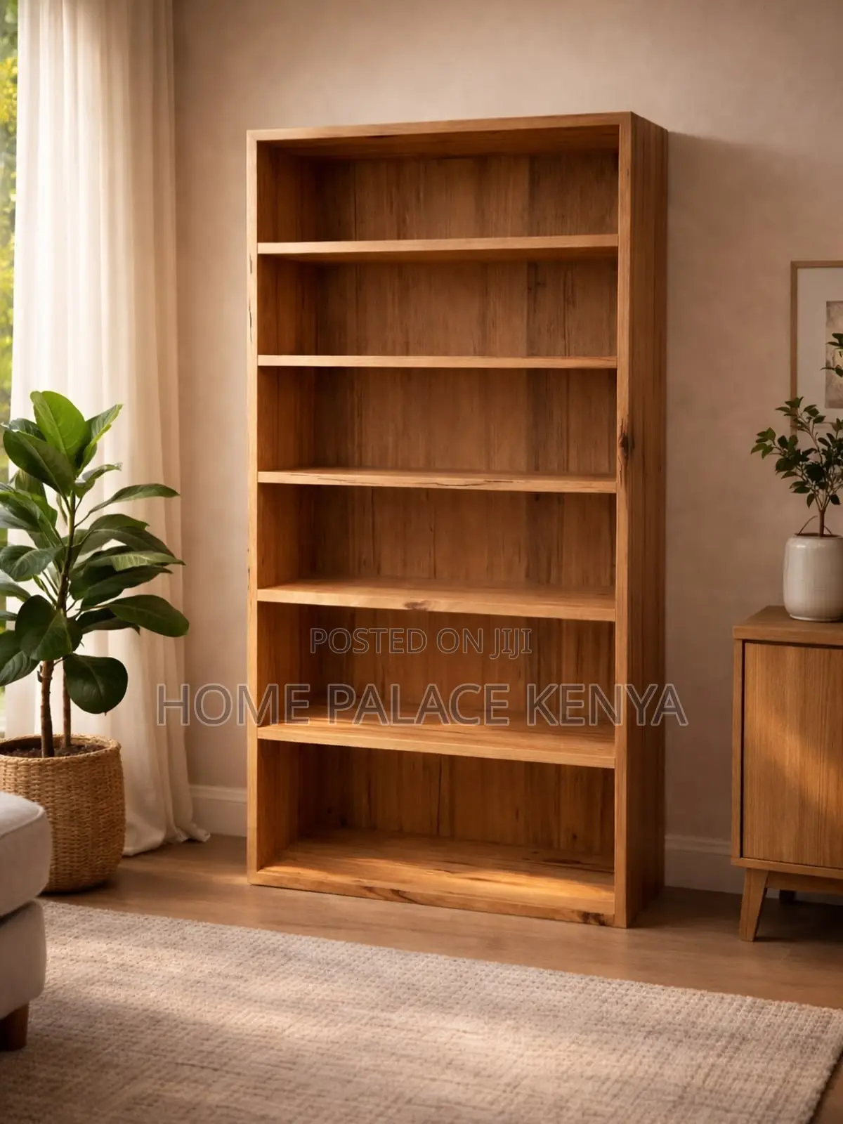 Shelving Unit; Modern Wooden Display and Storage Shelving Unit