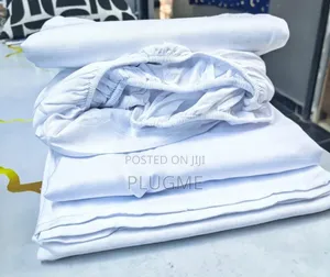 100%Cotton Plain Striped Fitted 7x8 Bedsheets Sets