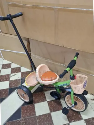 Tricycle With  Push Handle and Leather Seat