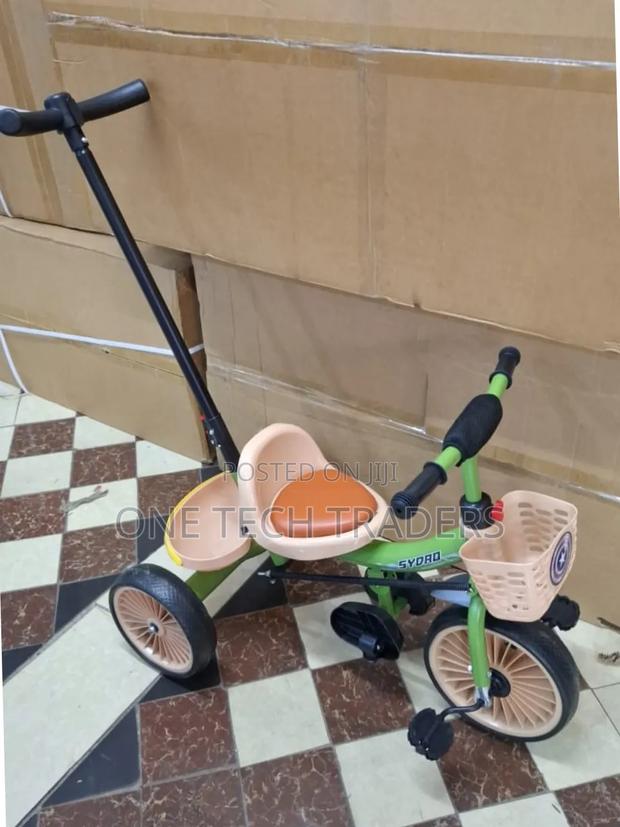 Tricycle With  Push Handle and Leather Seat