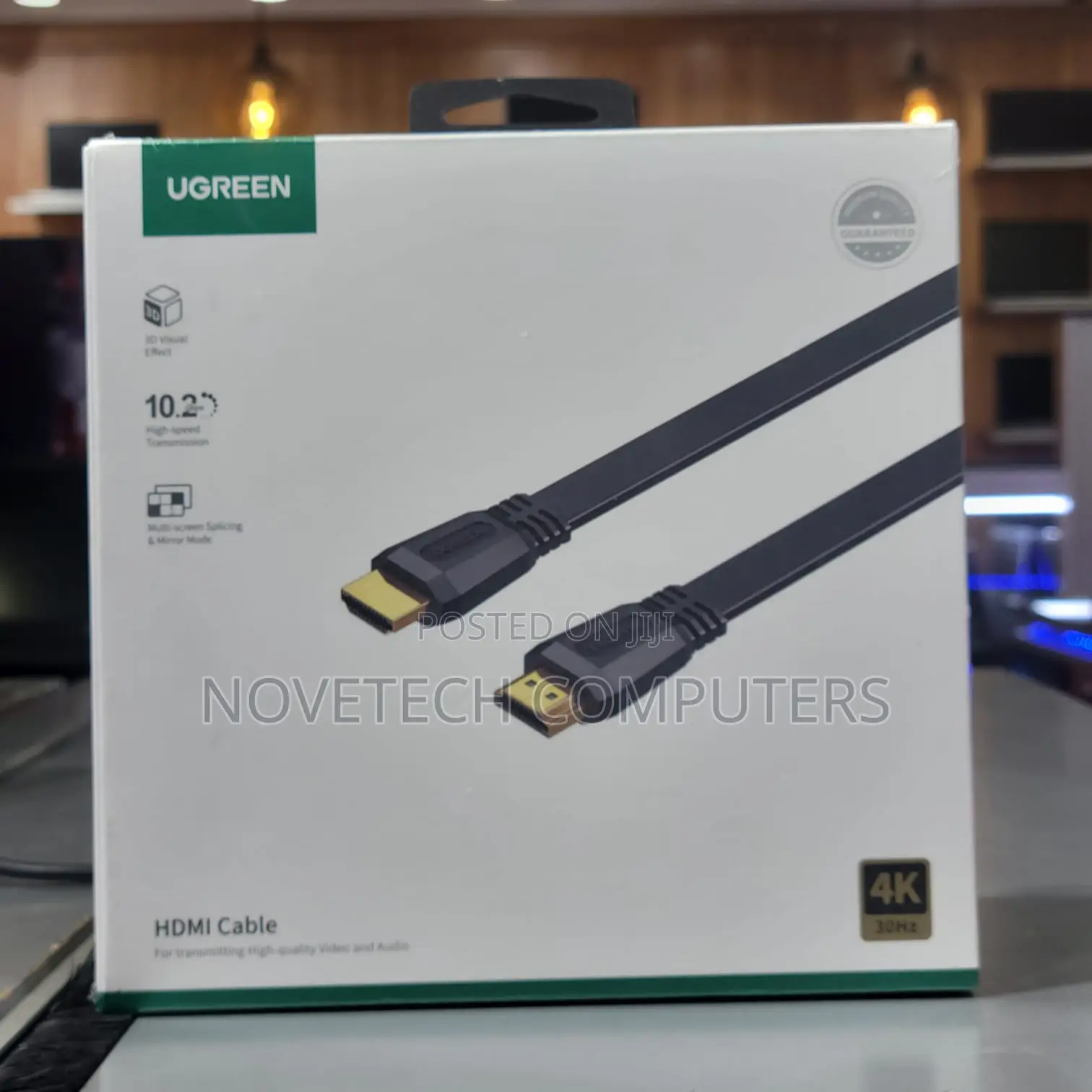 Ugreen Ed015 Hdmi Flat Cable Male to Male 5m-Black