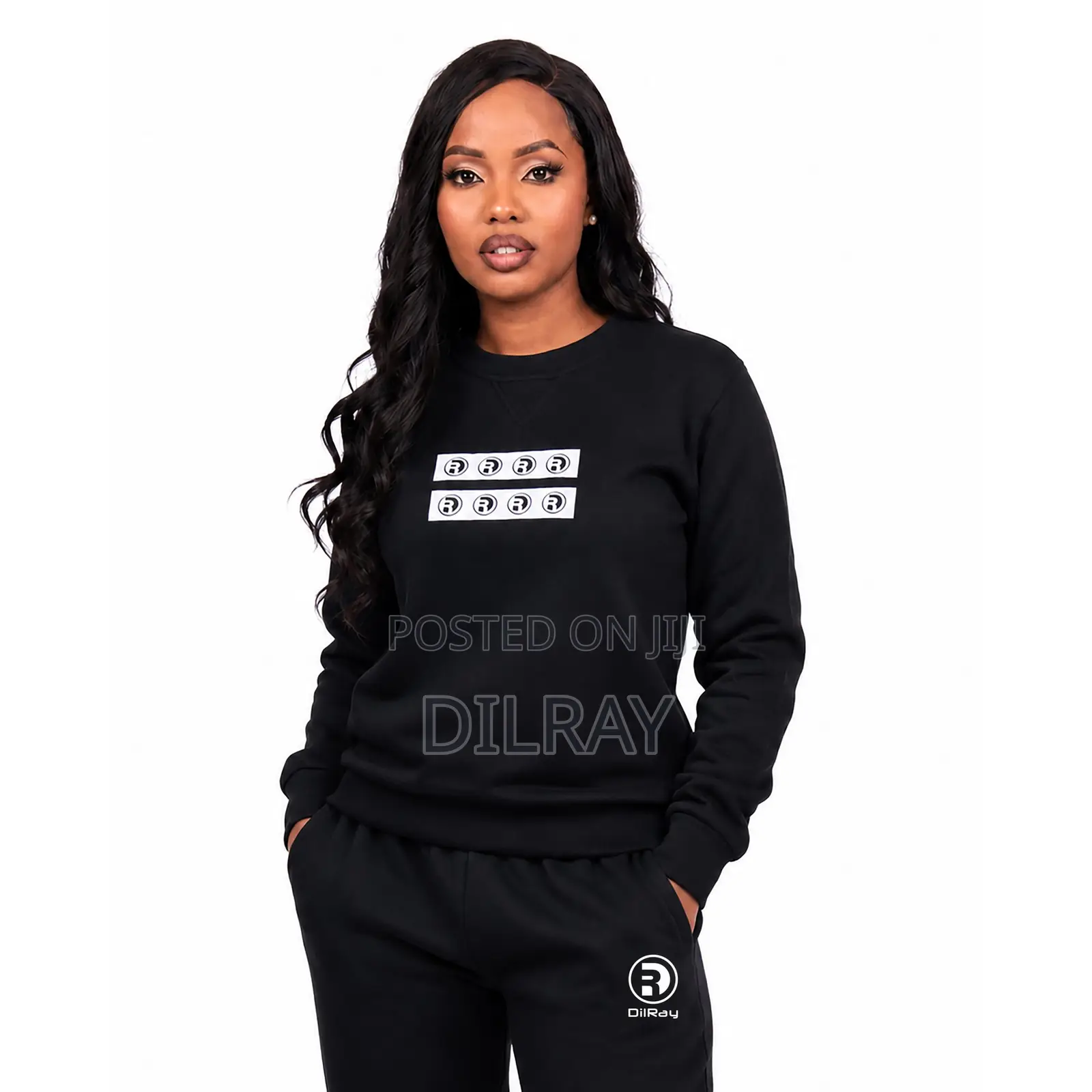 Black Striped Sweatshirt
