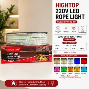 Hightop 220V LED Rope Light Per Roll