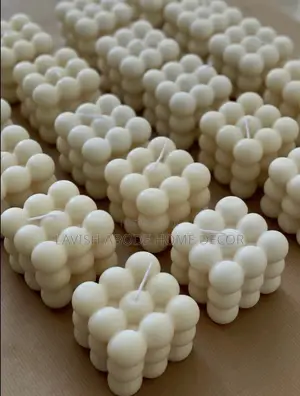 White Bubble Scented Candle Cube – Decorative Candle