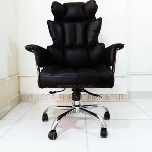 Office Chair; Black Butterfly Leather Office Chair - thumbnail 8