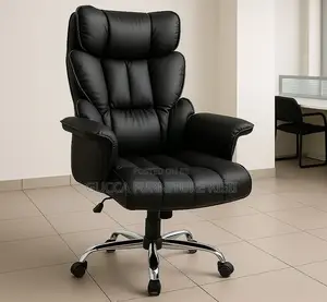 Office Chair; Black Butterfly Leather Office Chair