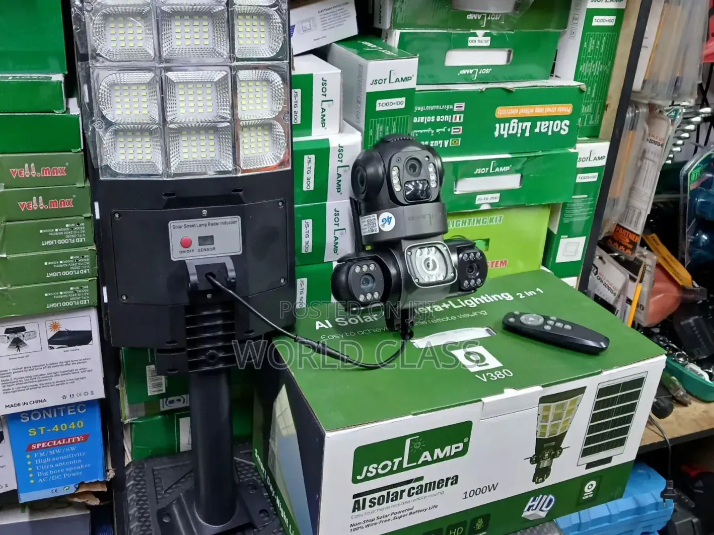 JSOTLAMP 1000W AI Solar Camera Street Light