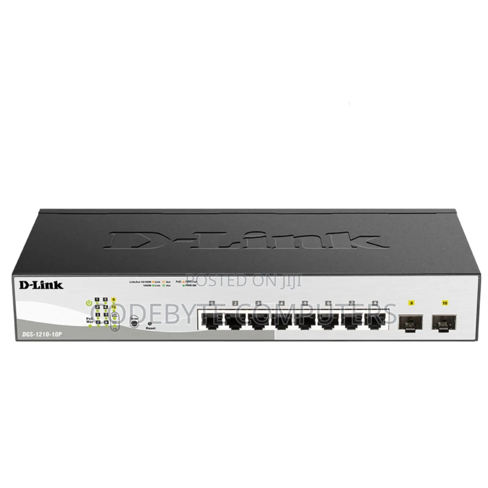 D-Link 8 Port PoE Gigabit Smart Managed Switch – DGS-F1100-10PS-E/B