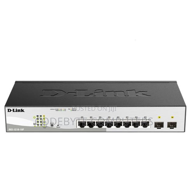 D-Link 8 Port PoE Gigabit Smart Managed Switch – DGS-F1100-10PS-E/B
