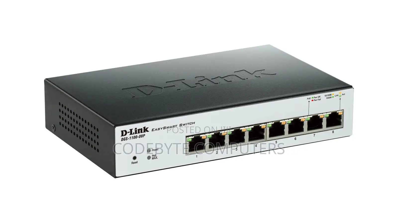 D-Link 8 Port PoE Gigabit Smart Managed Switch – DGS-F1100-10PS-E/B
