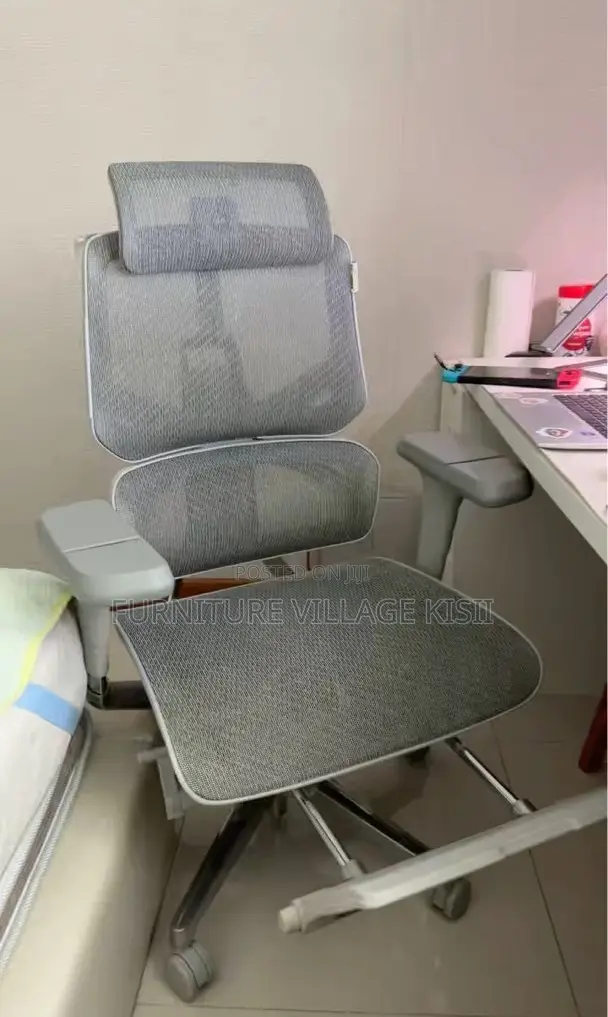 Office Chair: Orthopedic Mesh Chair With Footrest