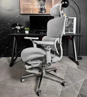 Office Chair: Orthopedic Mesh Chair With Footrest