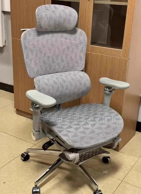 Office Chair: Orthopedic Mesh Chair With Footrest