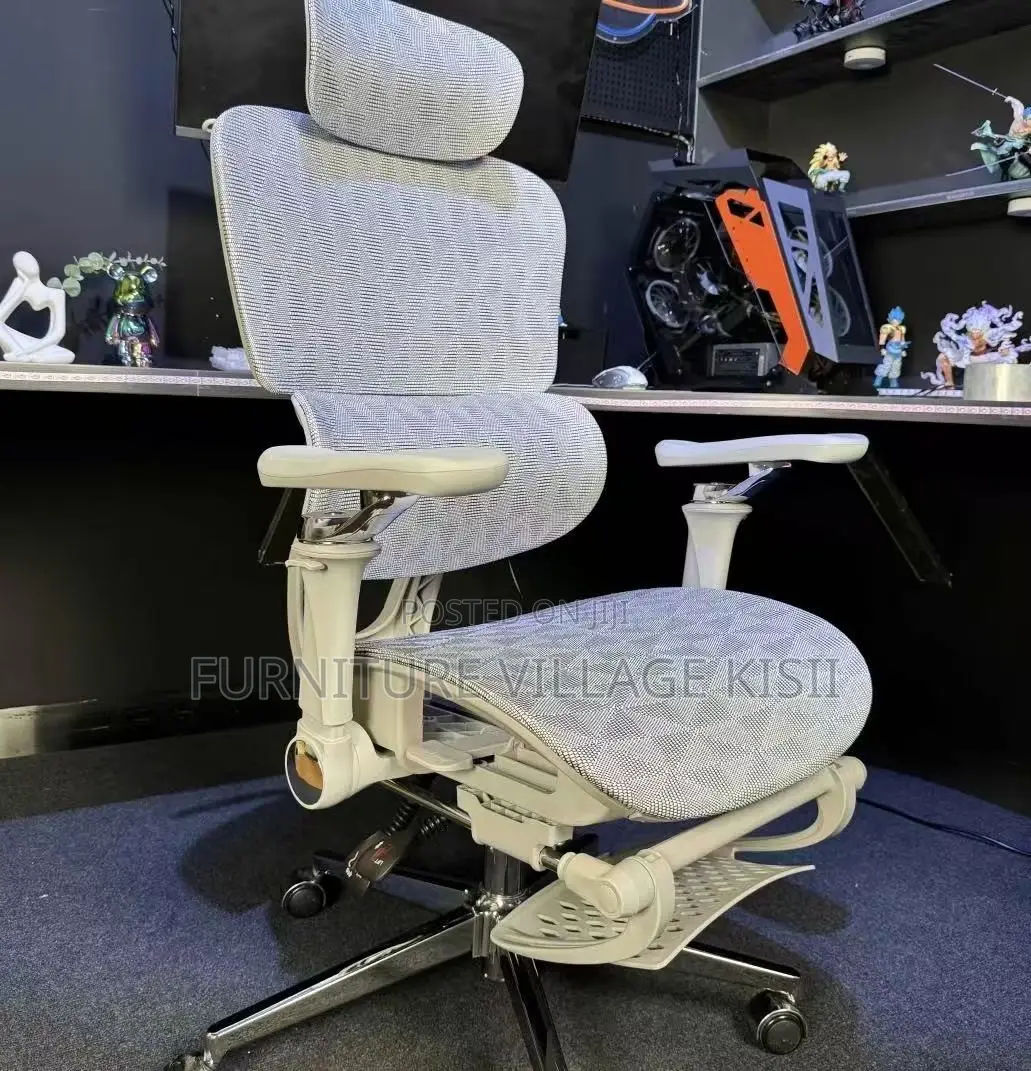 Office Chair: Orthopedic Mesh Chair With Footrest