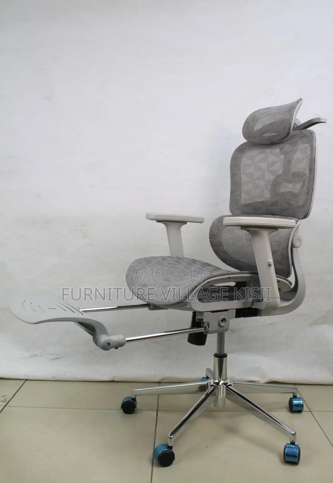 Office Chair: Orthopedic Mesh Chair With Footrest