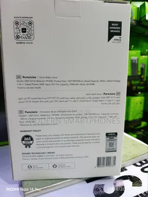 Oraimo PureJuice Rechargeable Safe Design Smart Baby Juicer