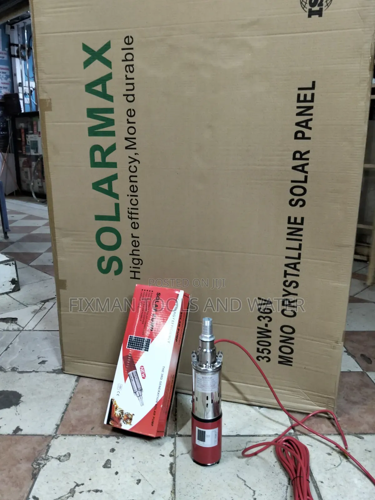 RUTAN Solar Water Pump 250W 50M 24V With Solar Panel 350 Watt Full Set