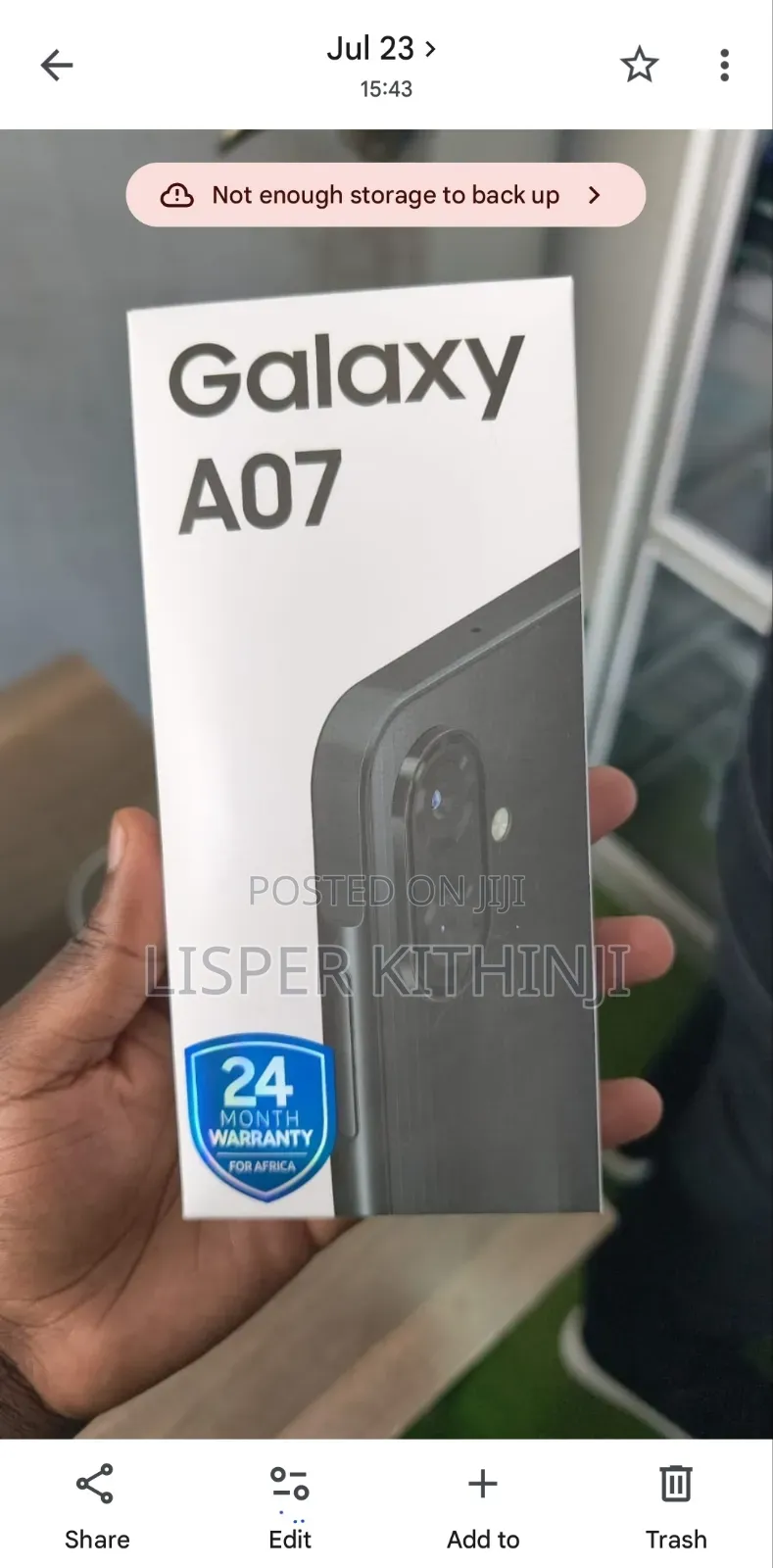 New Samsung Galaxy A07 4G 128 GB Black