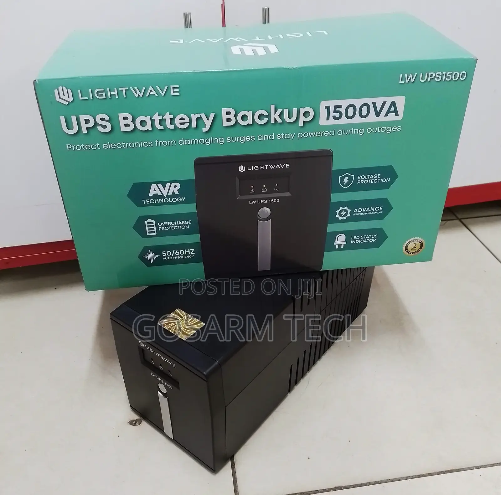 Lightwave 1500VA UPS – 4-Port Power Backup for CCTV PC