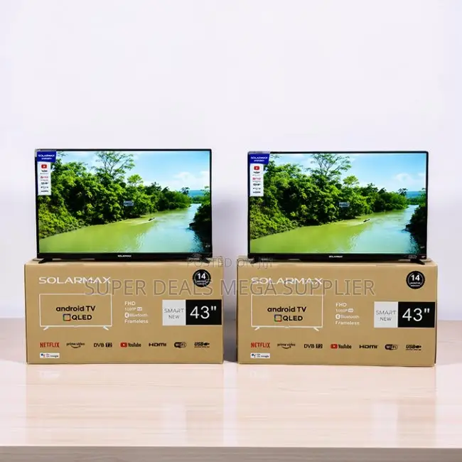 Wholesale Deals Solarmax 43 Inch Smart Android Digital QLED TVs