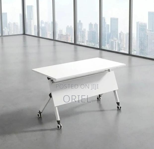 Office Table : White 1200MM Foldable Training Table