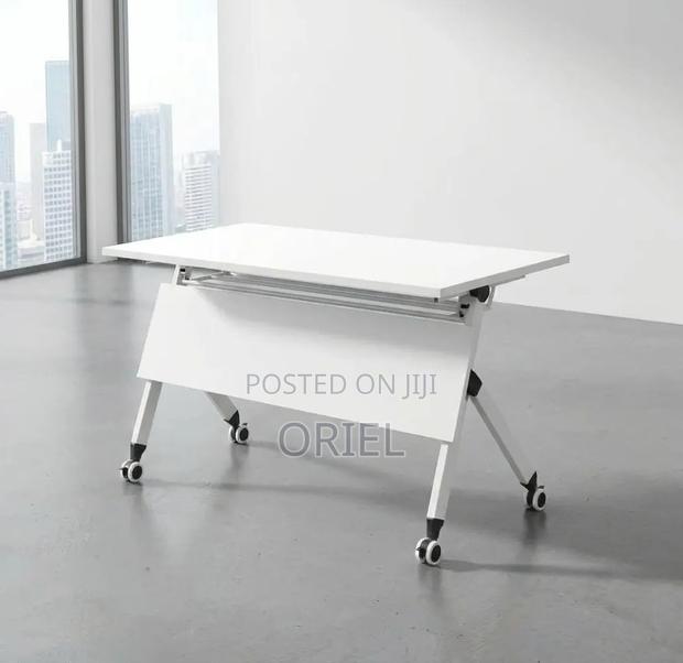 Office Table : White 1200MM Foldable Training Table - thumbnail 2