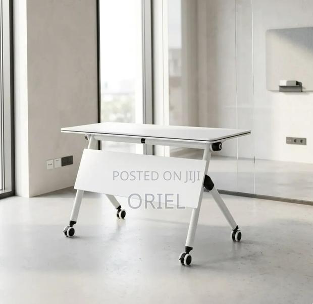 Office Table : White 1200MM Foldable Training Table - thumbnail 3