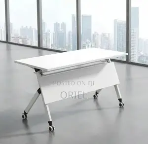 Office Table : White 1200MM Foldable Training Table