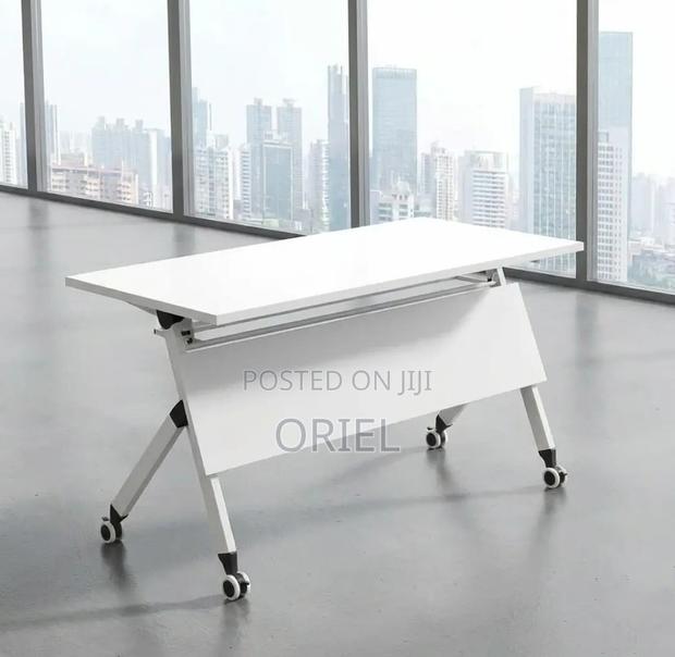 Office Table : White 1200MM Foldable Training Table - thumbnail 5