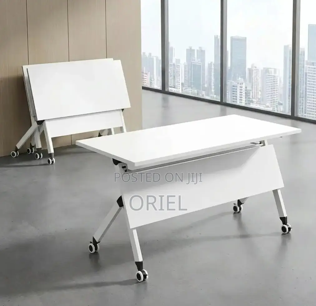Office Table : White 1200MM Foldable Training Table