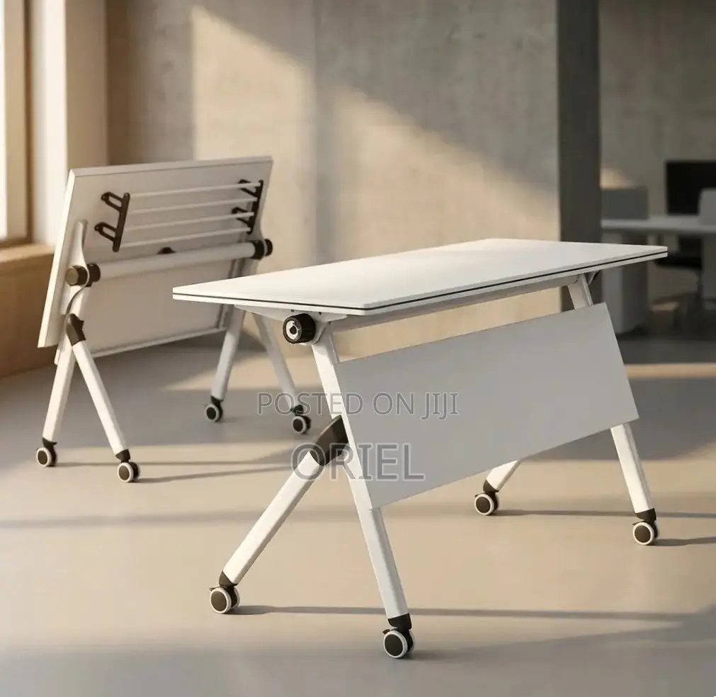 Office Table : White 1200MM Foldable Training Table