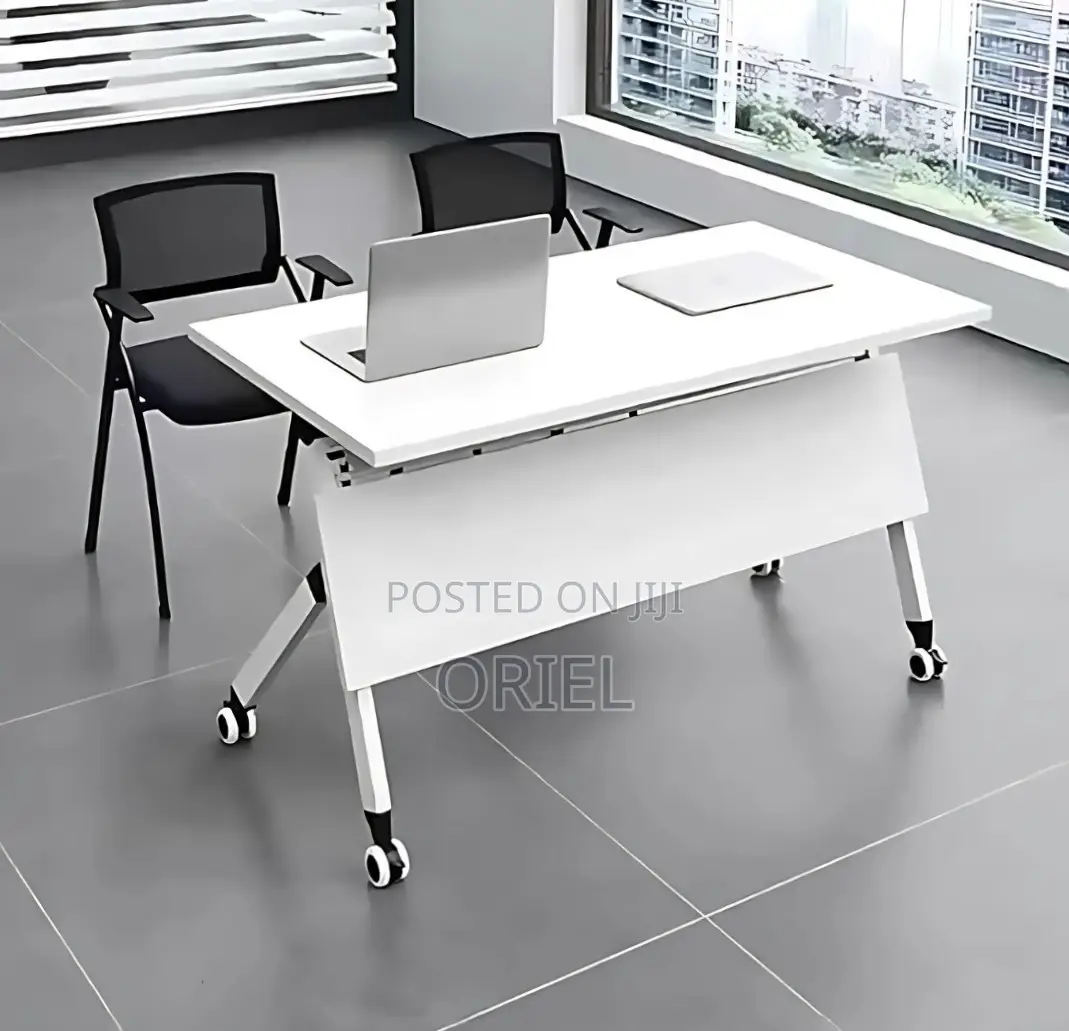 Office Table : White 1200MM Foldable Training Table