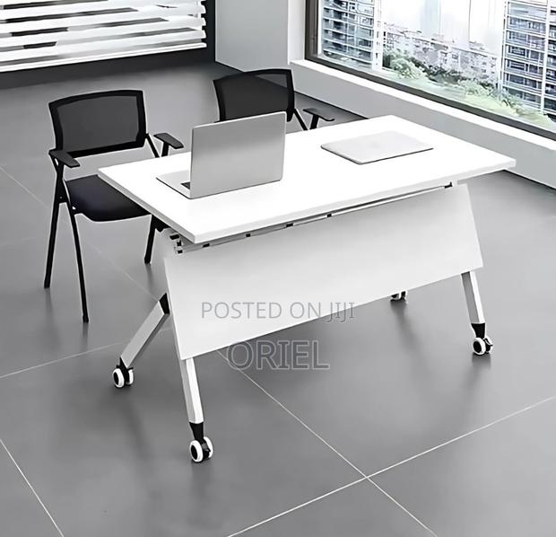 Office Table : White 1200MM Foldable Training Table - thumbnail 8