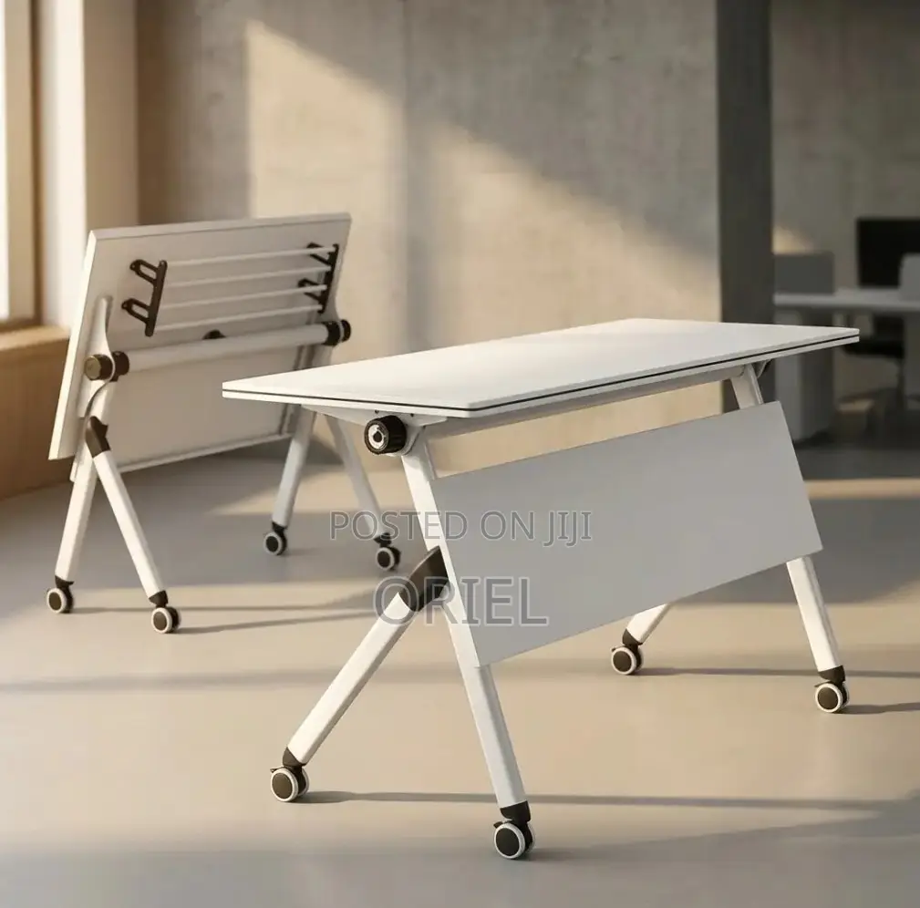 Office Table : White 1200MM Foldable Training Table