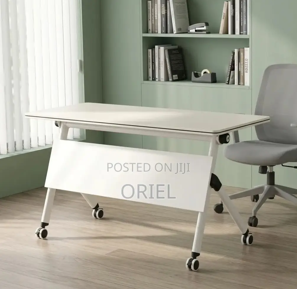 Office Table : White 1200MM Foldable Training Table