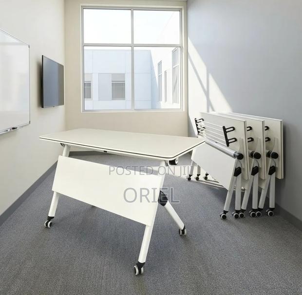 Office Table : White 1200MM Foldable Training Table - thumbnail 11