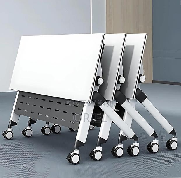 Office Table : White 1200MM Foldable Training Table - thumbnail 12