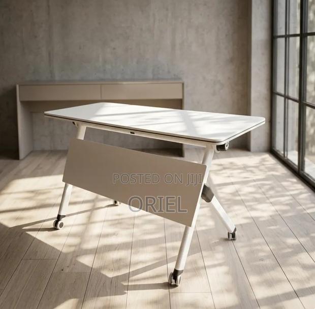Office Table : White 1200MM Foldable Training Table - thumbnail 13
