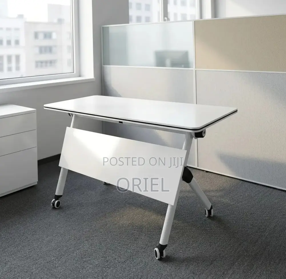 Office Table : White 1200MM Foldable Training Table