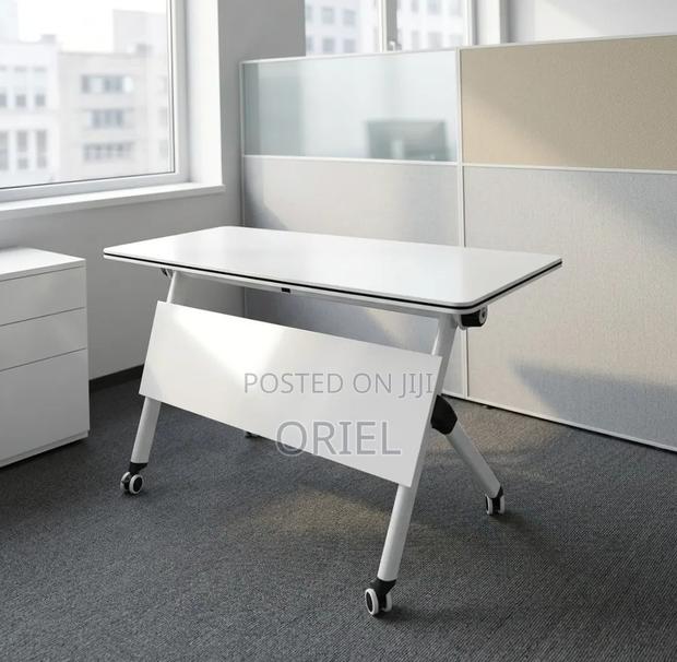 Office Table : White 1200MM Foldable Training Table - thumbnail 14