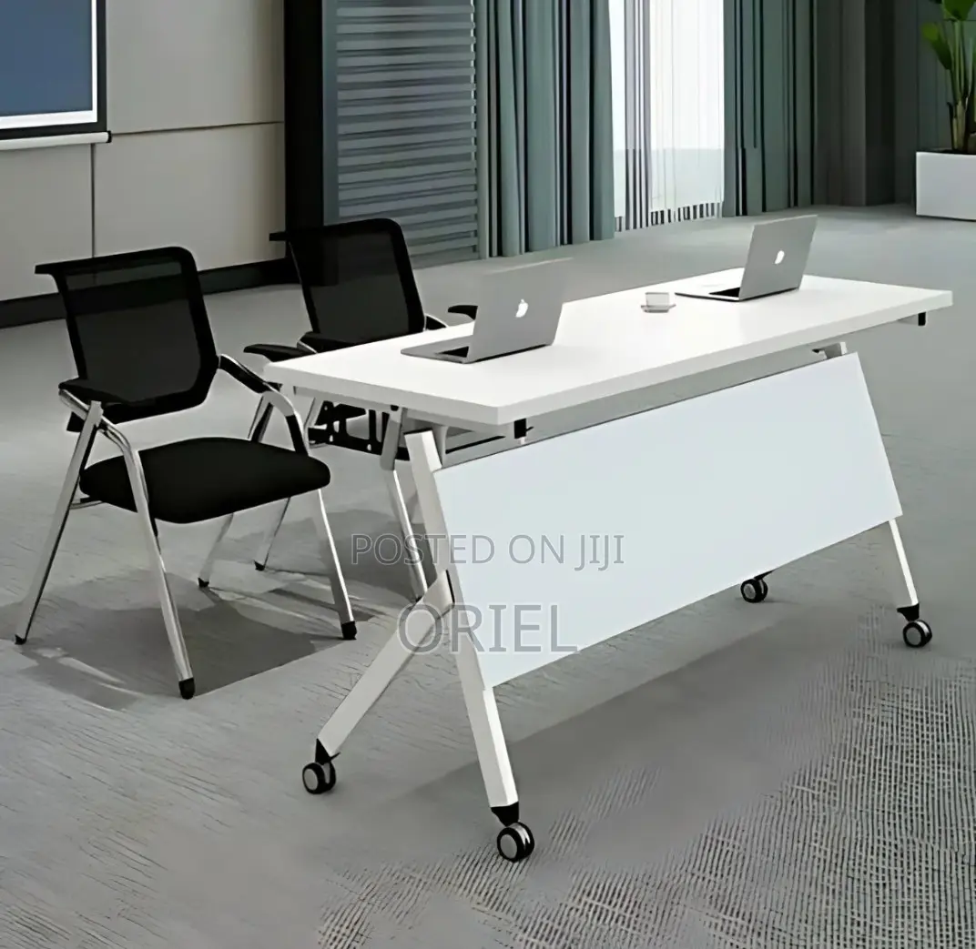 Office Table : White 1200MM Foldable Training Table