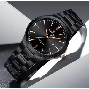 Naviforce Nf9214 Silver Strap Dual Dial Watch for Men