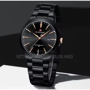Naviforce Nf9214 Silver Strap Dual Dial Watch for Men